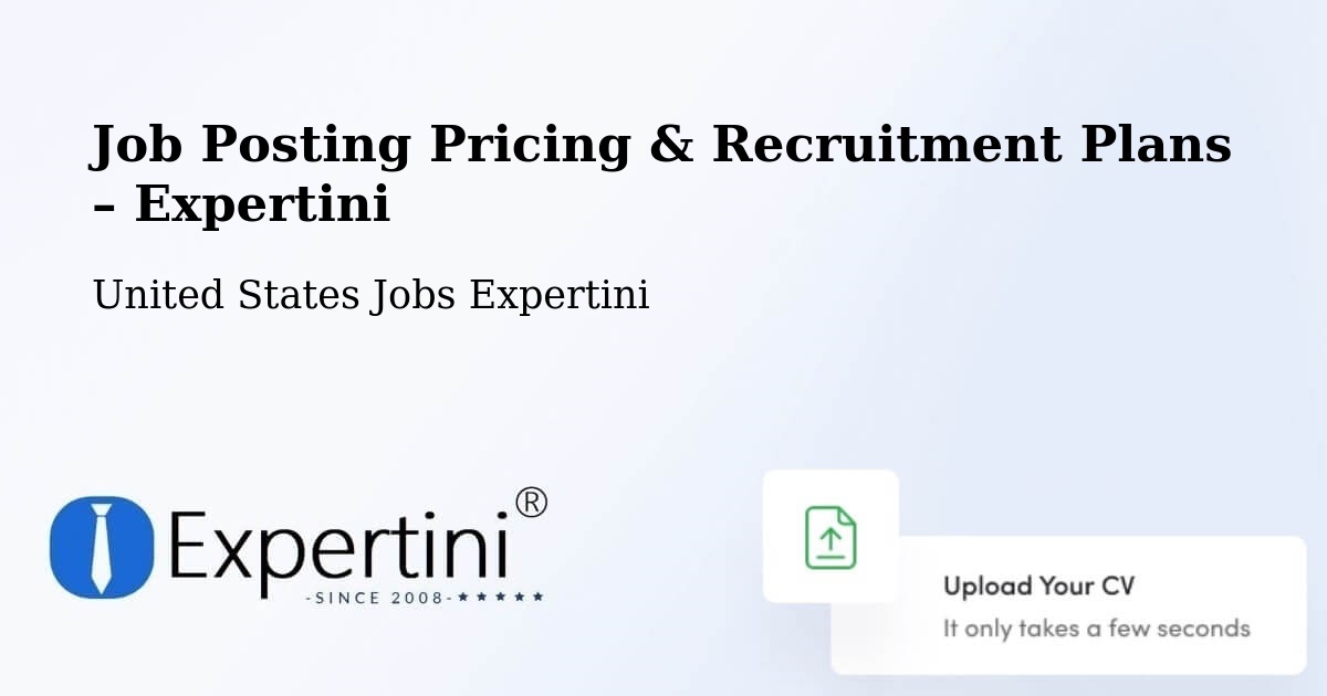 Job Posting Pricing & Recruitment Plans – Plainview - Plainview, United States Jobs Expertini